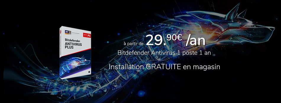 Bitdefender Antivirus à 29,95€ par an